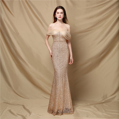 Banquet Classic Mermaid Velvet Evening Dress