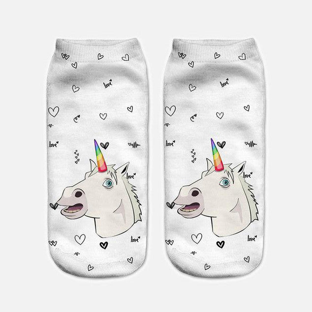 3D digital printing socks personality boat socks short socks - The Styky Shack