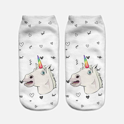 3D digital printing socks personality boat socks short socks - The Styky Shack