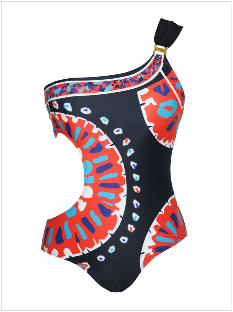 ON SALE!!! 50% OFF!!! Dynamic Print Side Cut Out swimsuit