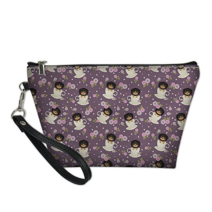 Women's flat cosmetic bag