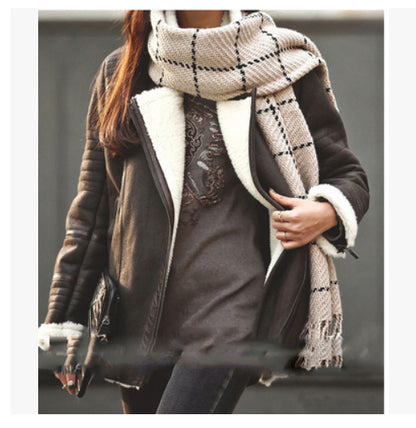 Winter thick woolen scarf