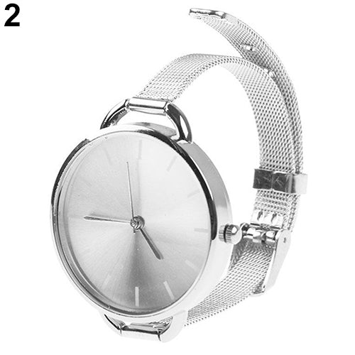 Women's Fashion Ultra-thin Slim Mesh Strap Quartz Analog Wrist Bracelet Watch