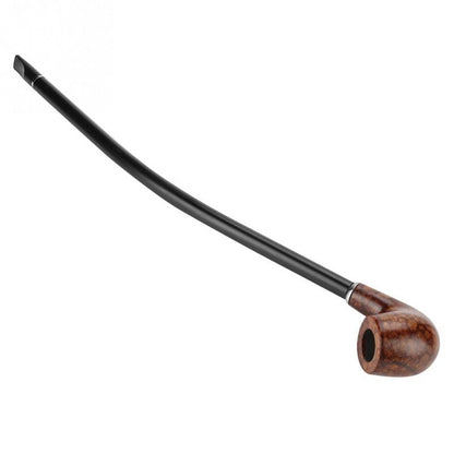 40.5cm Natural Wood Long Cigarette Holder Exquisite Long Brown Handle Wooden Tobacco Cigarette Smoke Pipe with Box Wooden Pipe