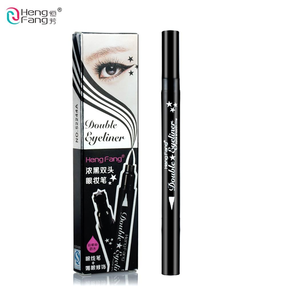 4 Styles Double-headed Eyeliner Liquid Black Eye liner Pen Star Moon Shape 2.5g Eye Makeup Brand HengFang #52244 - The Styky Shack