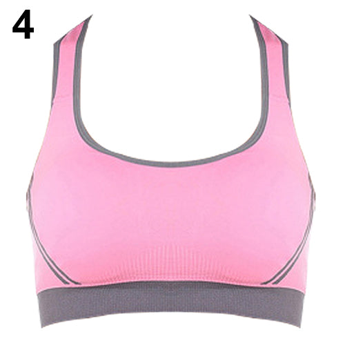 Women Jogging Sports Bra Gymwear Fitness Crop Top Yoga Exercise Vest