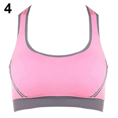 Mujeres jogging deportes sujetador Gymwear Fitness Crop Top Yoga ejercicio chaleco