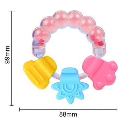 1Pc Lovely Baby Kids Infant Teether Rattles Pacifier Bell Molar Safety Tooth Care