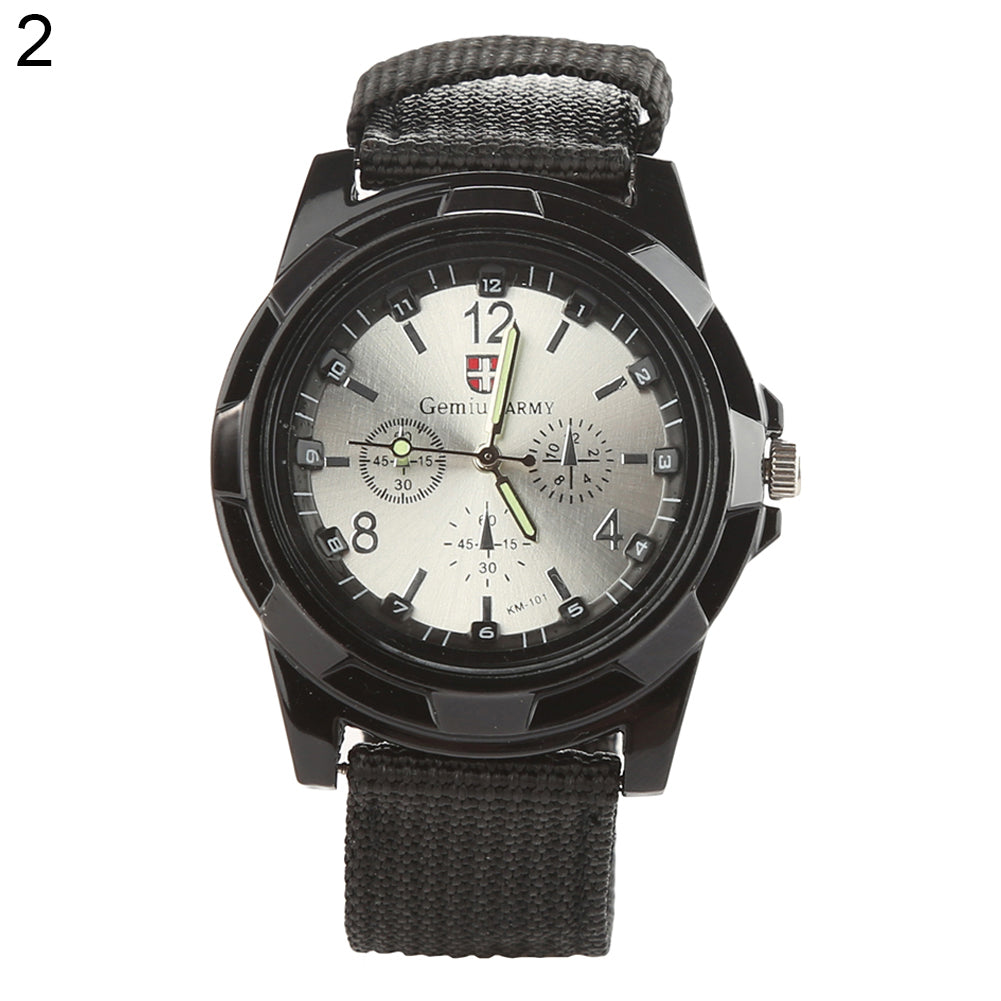 Army Style Nylon Band Sports Analog Quartz Wrist Watch