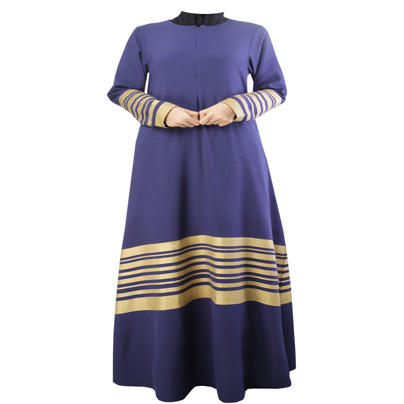 Autumn dress bronzing mop dress