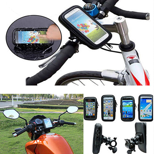 Waterproof Bike Frame Phone Holder Bag Case with Handlebar for iPhone Samsung