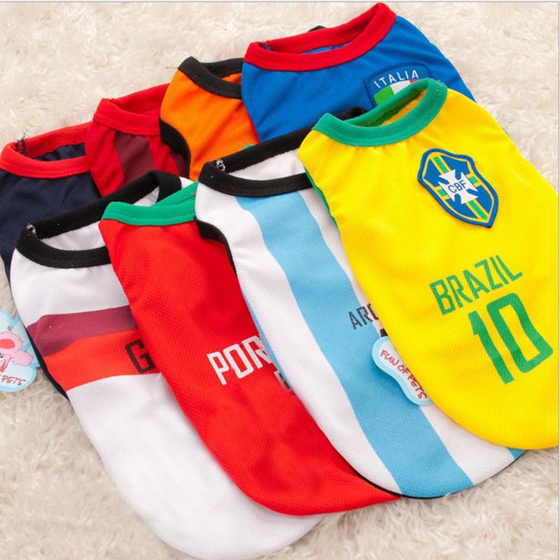 8 Country World Cup Soccer Jersey For Dog Cool Breathable Dog Vests Puppy Outdoor Sportswear Football Clothes - The Styky Shack