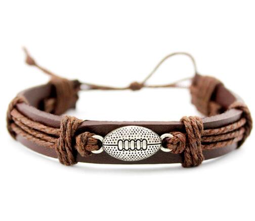 Basketball Football Soccer Softball Volleyball Leather Bracelets - The Styky Shack