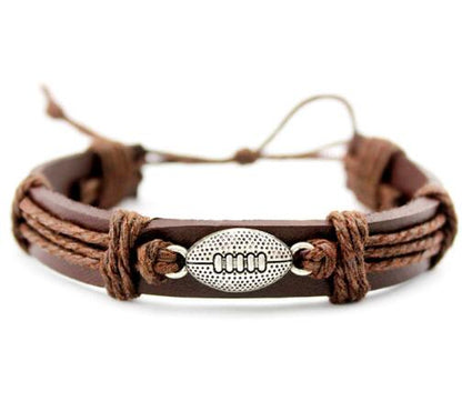 Basketball Football Soccer Softball Volleyball Leather Bracelets - The Styky Shack