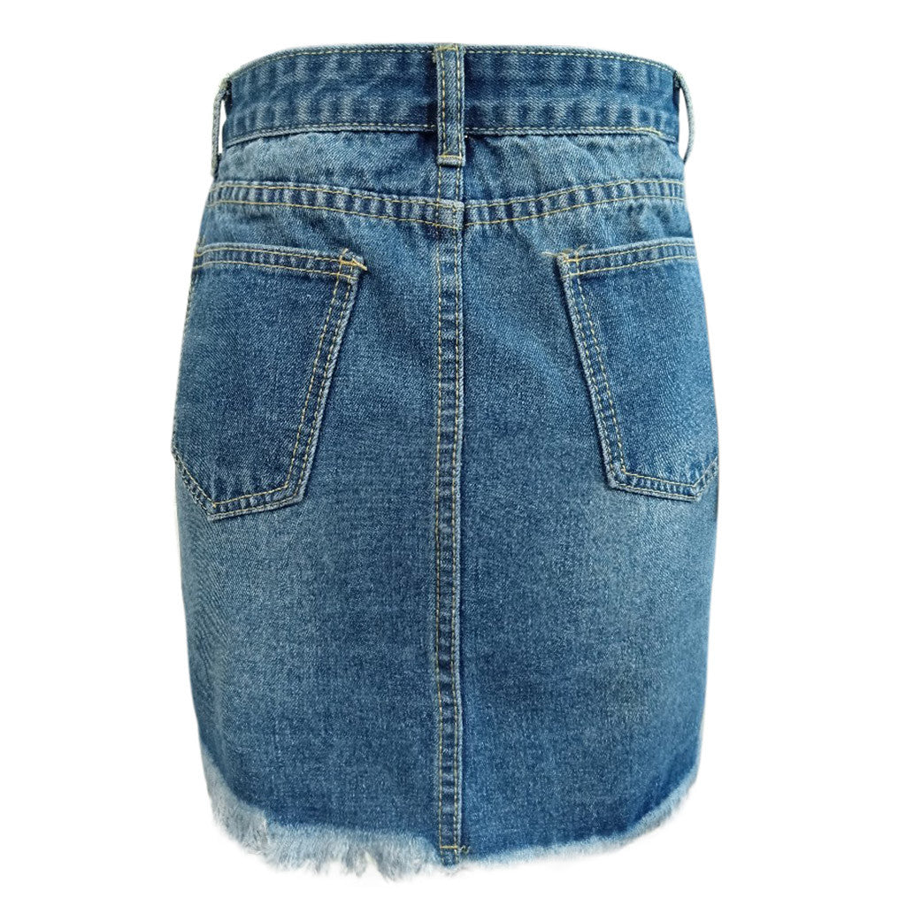 Women's Casual and Comfortable Denim Short Skirt