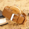 Bamboo Analog Quartz Nature Wood Wrist Watch