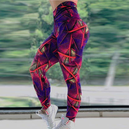 ON SALE!!! 50% OFF!!! Leaf print fitness yoga pants