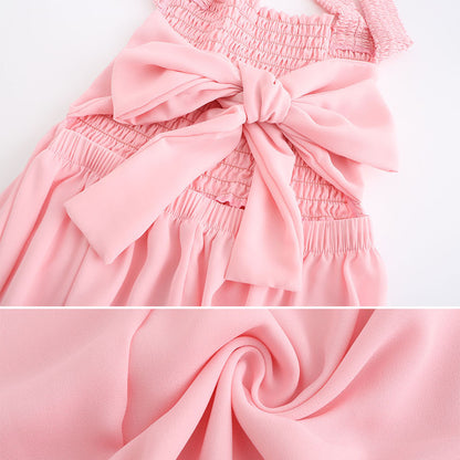 Strapless Dress Backless Bow Tie Dress