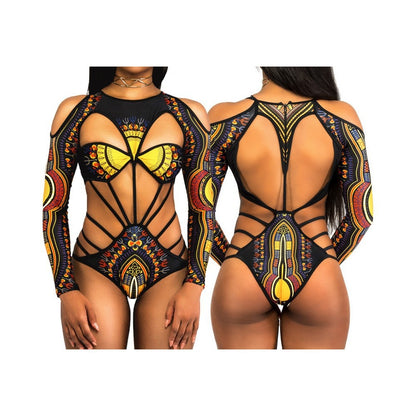 Women's Ethnic Print One-piece Swimsuit