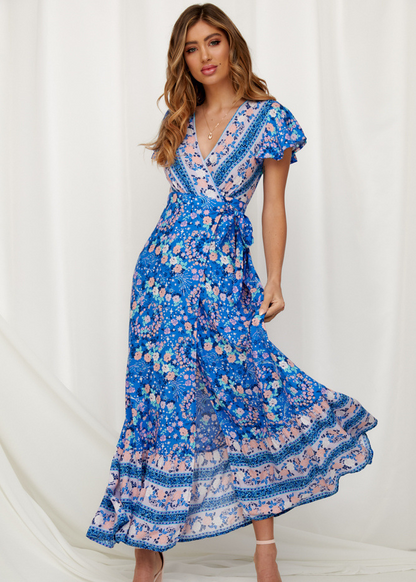 Printed Pattern Long Summer Dress