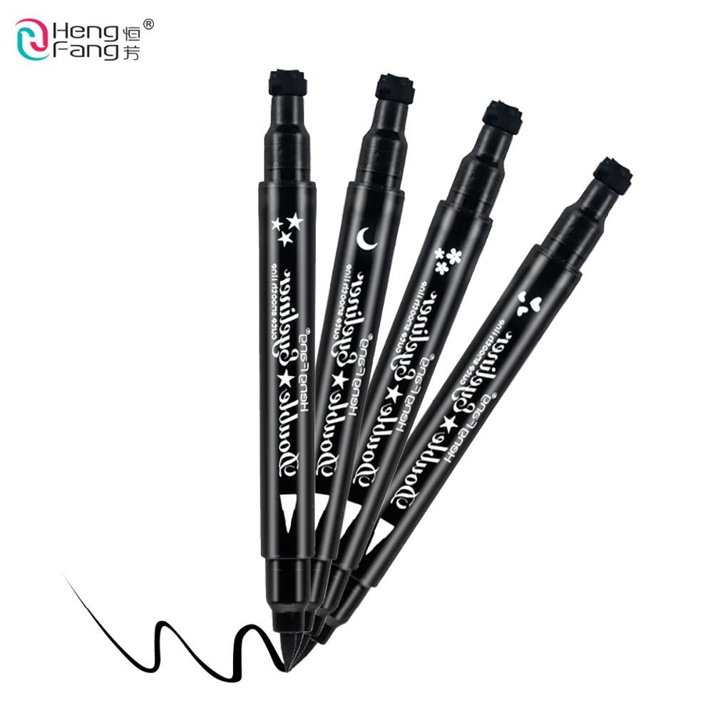 4 Styles Double-headed Eyeliner Liquid Black Eye liner Pen Star Moon Shape 2.5g Eye Makeup Brand HengFang #52244 - The Styky Shack