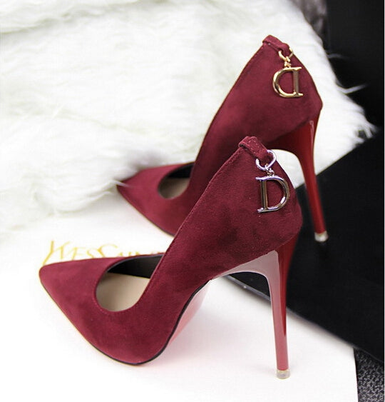 Women Pumps Brand Women Shoes High Heels Sexy Pointed Toe Red Bottom High Heels Wedding Shoes