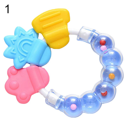 1Pc Lovely Baby Kids Infant Teether Rattles Pacifier Bell Molar Safety Tooth Care