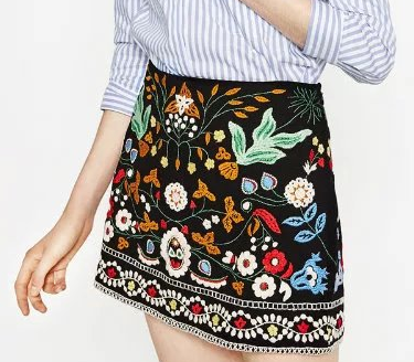 Beautifully Designed Embroidered Floral Skirts