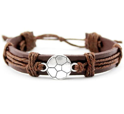 Basketball Football Soccer Softball Volleyball Leather Bracelets - The Styky Shack