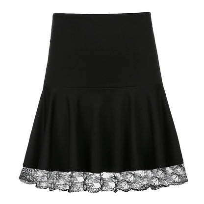 ON SALE!! 50% OFF!! Lace Stitching Skirt Pleated Skirt