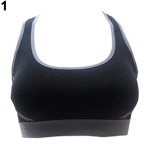 Women Jogging Sports Bra Gymwear Fitness Crop Top Yoga Exercise Vest