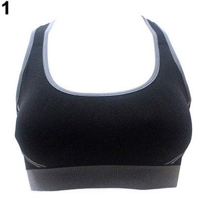 Women Jogging Sports Bra Gymwear Fitness Crop Top Yoga Exercise Vest