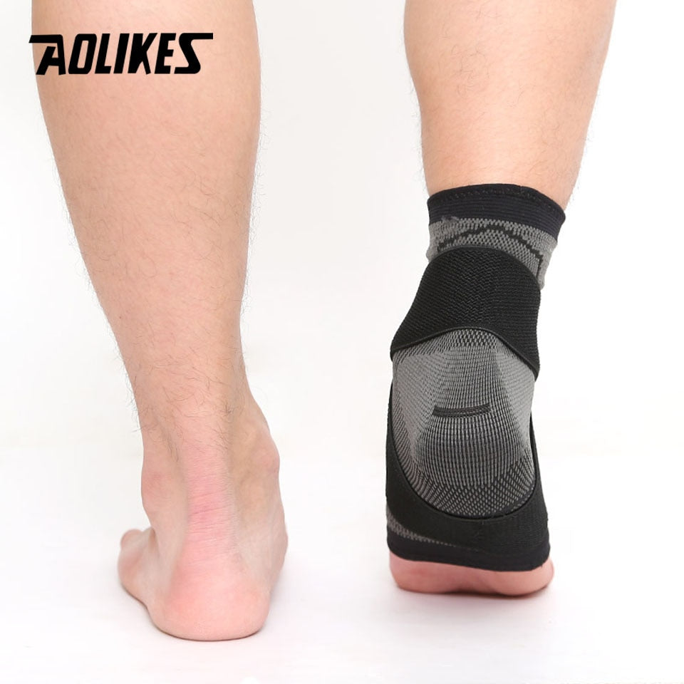 AOLIKES 1PCS 3D Weaving Elastic Nylon Strap Ankle Support Brace Badminton Basketball Football Taekwondo Fitness Heel Protector - The Styky Shack