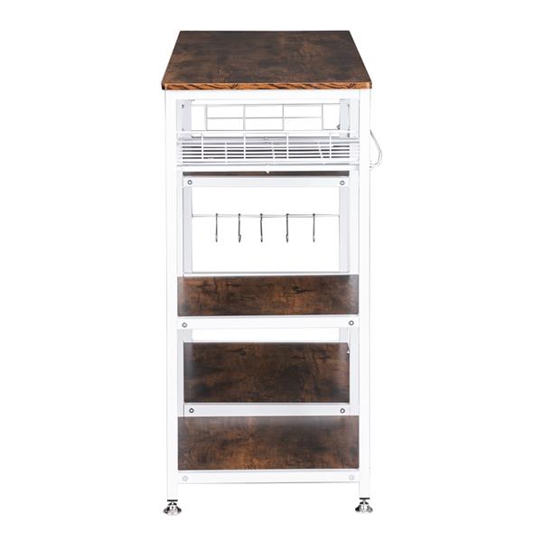 3-Tier Industrial Kitchen Baker's Rack Utility Microwave Oven Stand Storage Cart Workstation Shelf