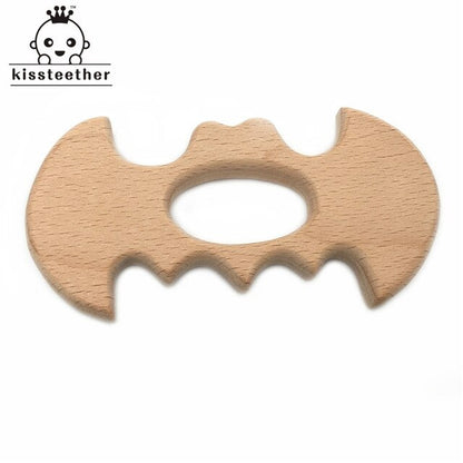 Anillos de mordedor de madera, juguetes de dentición de madera Natural para bebés, animales de mordedor de madera para niños pequeños, juguetes calmantes para aliviar el dolor del bebé 