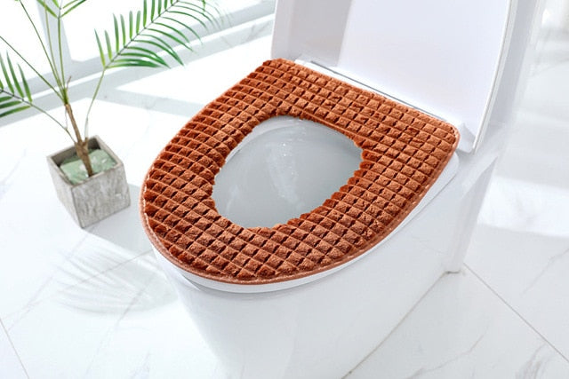 Bathroom Accessories Toilet Seat Cover Soft Warm Plush Winter Toilet Cover Seat Lid Pad Home Decoration