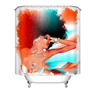 African Woman  Hair Shower Curtain  Bathroom Curtain - The Styky Shack