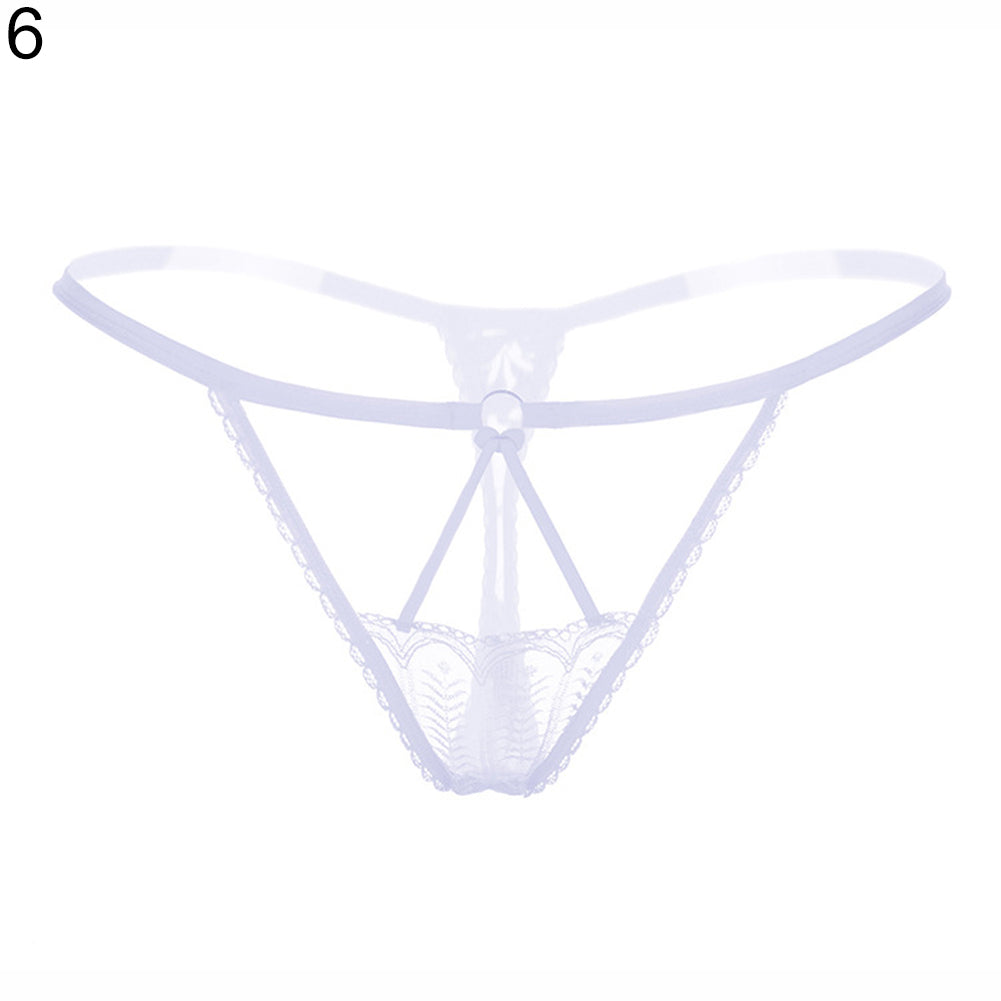 Sexy Lace Strap G-String Hollow out Elastic Thong