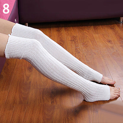 Women Winter Warm Knit Crochet High Knee Leg Warmers