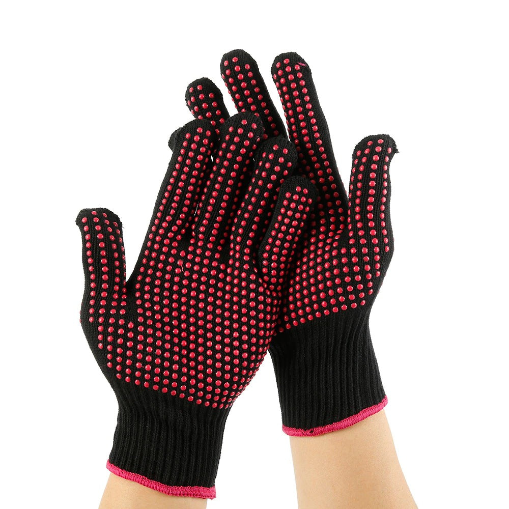 Guantes para parrilla de barbacoa resistentes al calor, 3 capas de aislamiento de silicona, antideslizantes, guantes para horno, cocina, accesorios para hornear