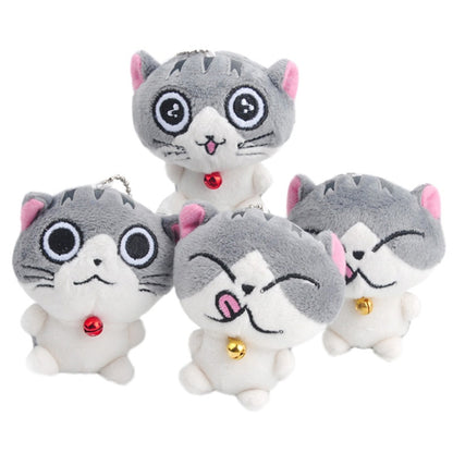 8cm lindo gato de dibujos animados gatito Mini muñeco de peluche juguete llavero colgante