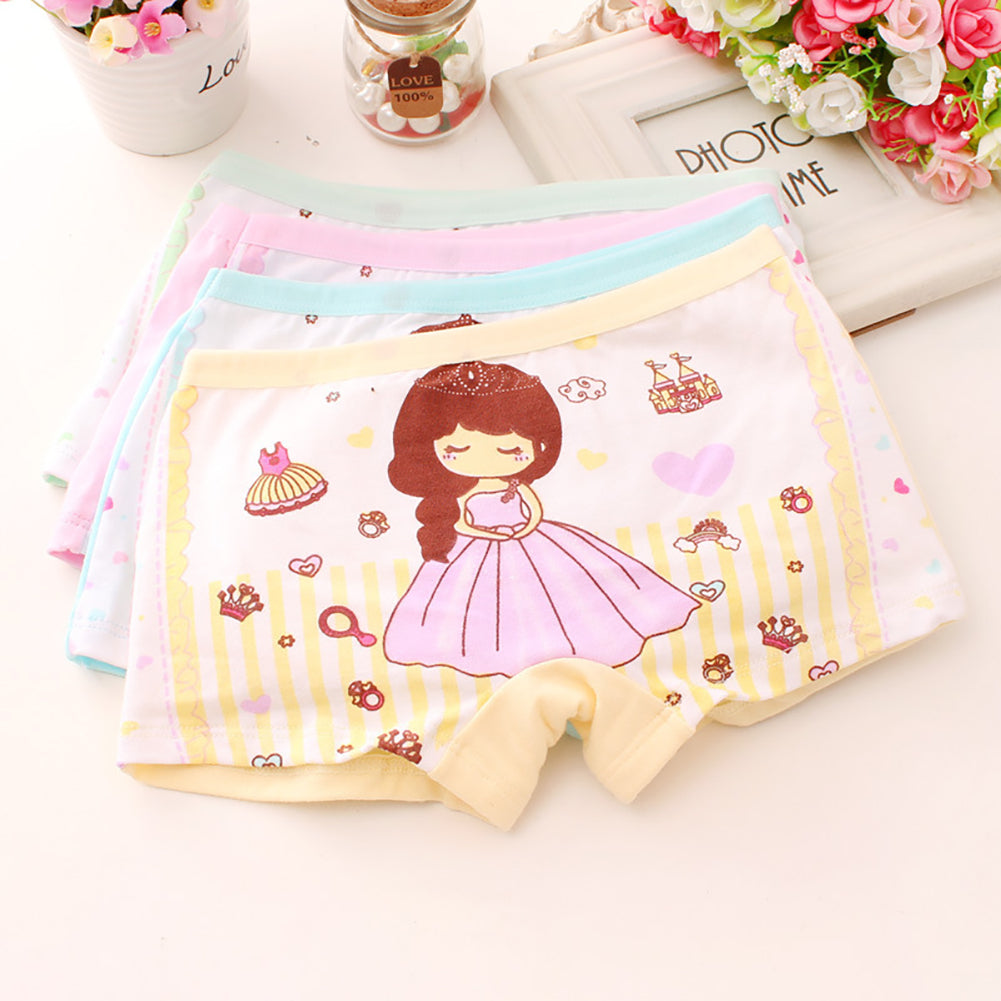 Baby Girl Kids Cotton Soft Cartoon Princess Shorts Breathable Underwear Panties