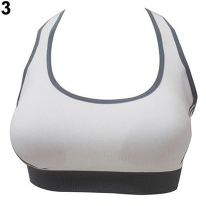 Women Jogging Sports Bra Gymwear Fitness Crop Top Yoga Exercise Vest