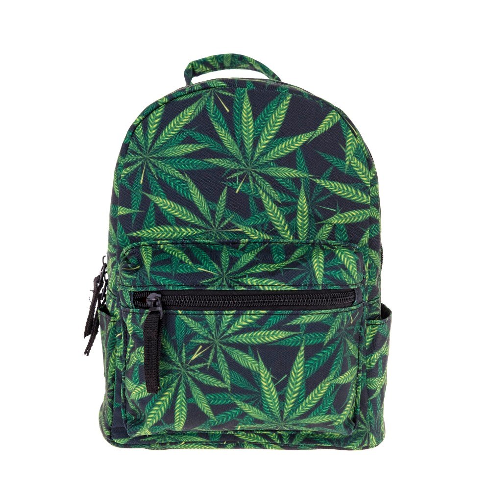 weed 3D printing mini backpack women mochila masculina Fashion New canvas backpacks For Teenagers Girls school bags