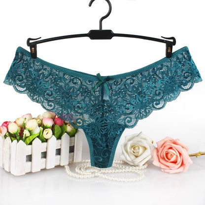 Set of 3 Sexy Lace Thong Low-Rise Panties