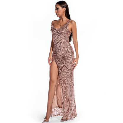 Formal Evening or Ballroom Vintage Strapless Sequin Dress