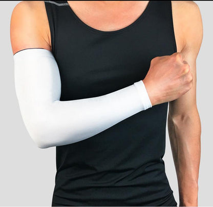 1Pcs UV Sunscreen Bicycle Cycling Arm Warmers Elastic Sports Safety Elbow Pad Basketball Long Arm Sleeve Elbow Support Protector - The Styky Shack