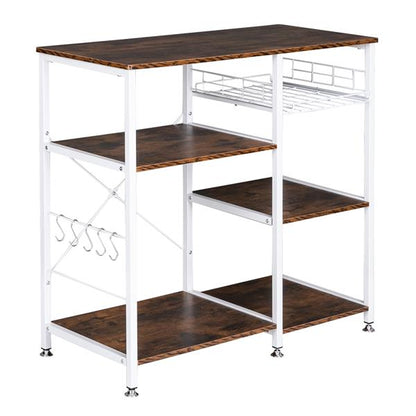 3-Tier Industrial Kitchen Baker's Rack Utility Microwave Oven Stand Storage Cart Workstation Shelf