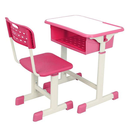 Kit de escritorio y silla ajustable para estudiantes, color rosa 