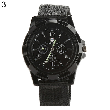 Army Style Nylon Band Sports Analog Quartz Wrist Watch